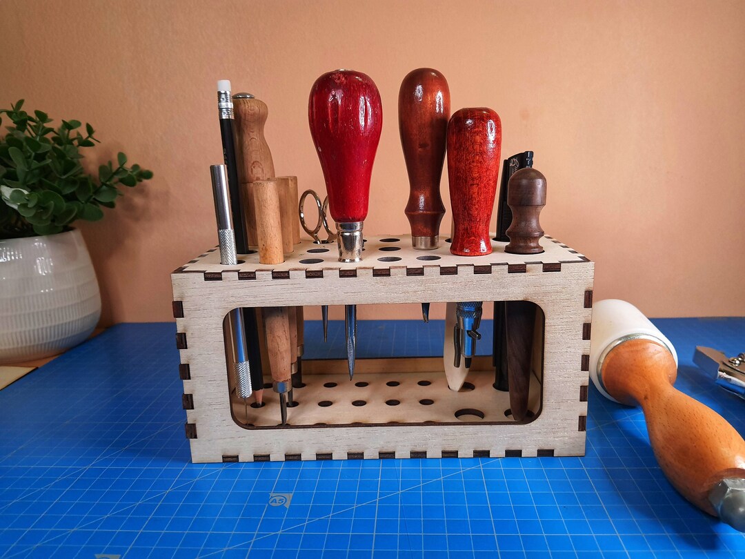 Leather Tool Rack. Tools Organizer Tools Display Holder Leathercrafts