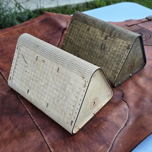 Bloc triangulaire pour plier le cuir - Gabarit métrique à 3 angles pour la fabrication de portefeuilles - Outil de gabarit pour contreplaqué