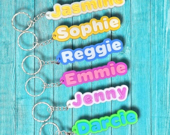 Personalised Keyring | Party Bag Fillers | Luggage Tag | School/Book Bag Tag | Small Gift | 3D Printed