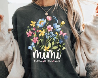 Wildflower Mimi PNG, Floral Sublimation Design (Digital Download)