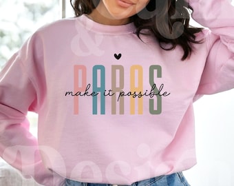 Retro Para PNG, Paraprofessional Shirt Design (Digital Download)