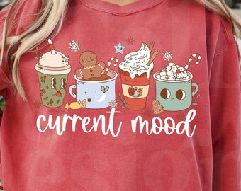 Christmas Coffee Lover PNG: Holiday Drinks Clipart (Digital Download)