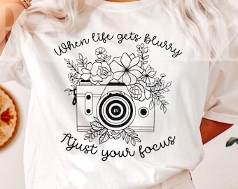 Boho Camera PNG: Retro Wildflower Design (Digital Download)