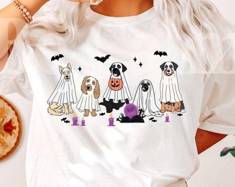 Halloween Ghost Dog PNG: Spooky Pumpkin Dog Design (Digital Download)