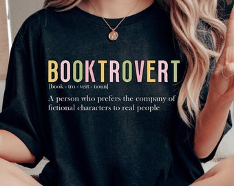 Booktrovert PNG, Book Lover Shirt Design (Digital Download)