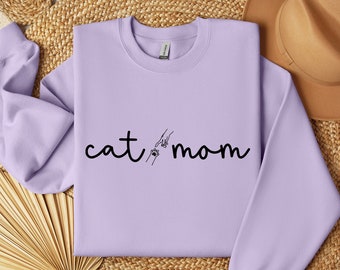 Cat Mom PNG, Cat Lover Shirt Design (Digital Download)