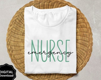 Emergency Nurse PNG, ER Sublimation Design (Digital Download)