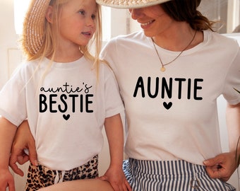 Aunt & Auntie's Bestie PNG, Matching Shirts (Digital Download)