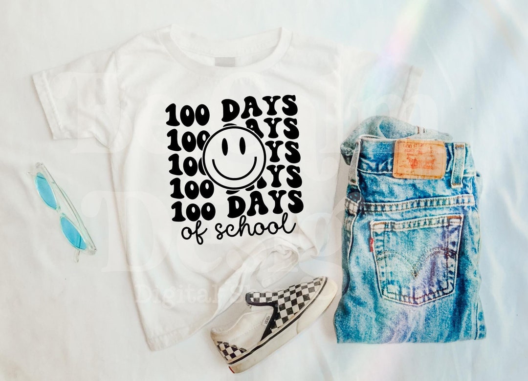 100 Days of School PNG - Teacher Shirt Design (digital Download) - Etsy