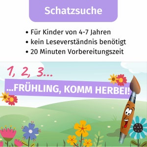 Schatzsuche Kindergeburtstag Frühling Schatzsuche Kindergarten Schatzsuche Grundschule Schatzsuche Schulbeginn Geschenk Bild 4