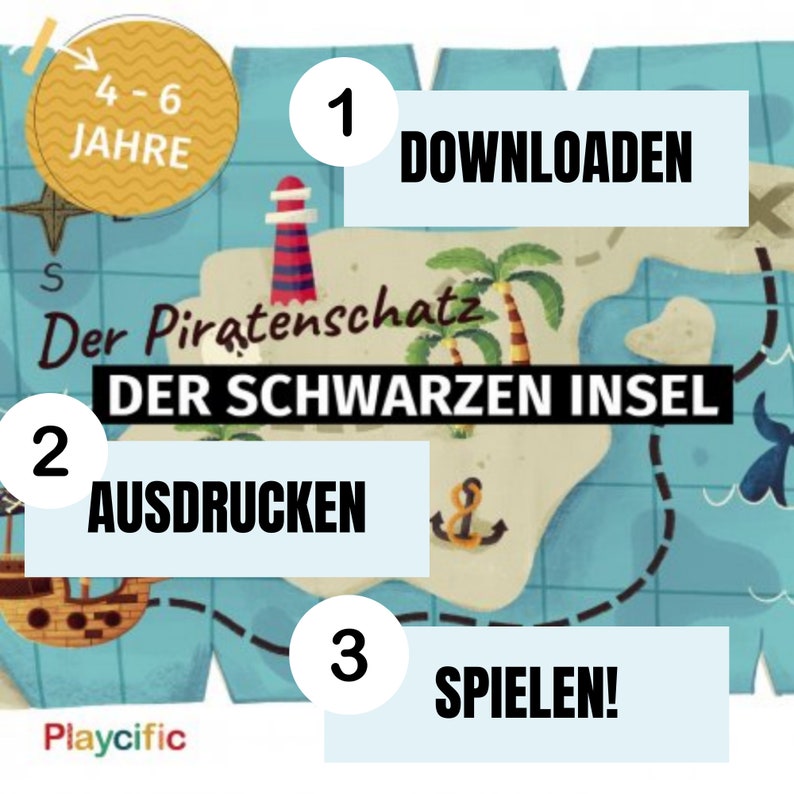 Piraten Schatzsuche Aufgaben Für 5 Jährige Piraten Schatzsuche für Kinder, Schnitzeljagd Vorlage als PDF, Ideal