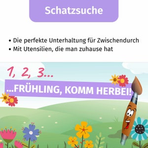 Schatzsuche Kindergeburtstag Frühling Schatzsuche Kindergarten Schatzsuche Grundschule Schatzsuche Schulbeginn Geschenk Bild 5