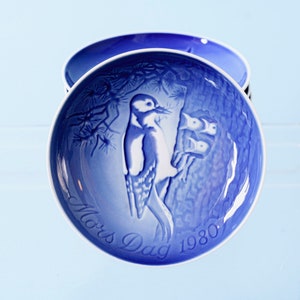 Mors Dags Plate, Henry Thelander,  Bing and Grøndahl, Danish Porcelain, Old Blue, 80s