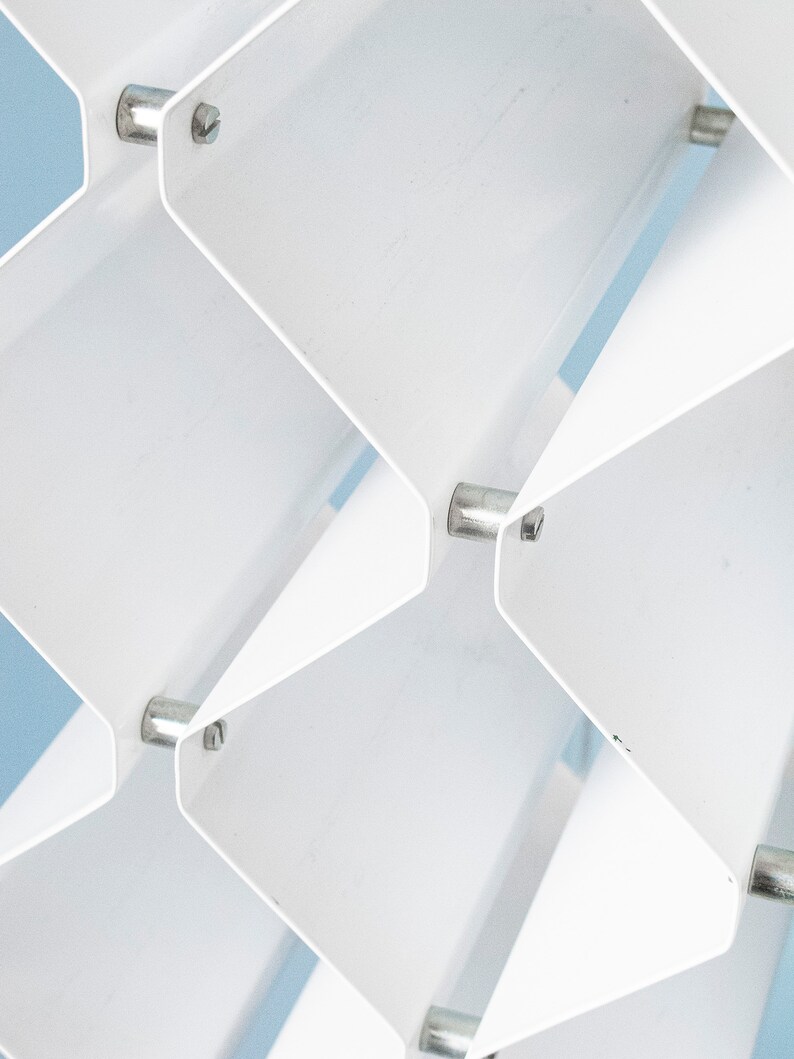 White Rack Word Design White Metal Storage Rack, Danish Design, 90s - Etsy
