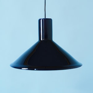 Rare Blue P&T Pendant, Michael Bang, Holmegaard, Danish Design, 1980s