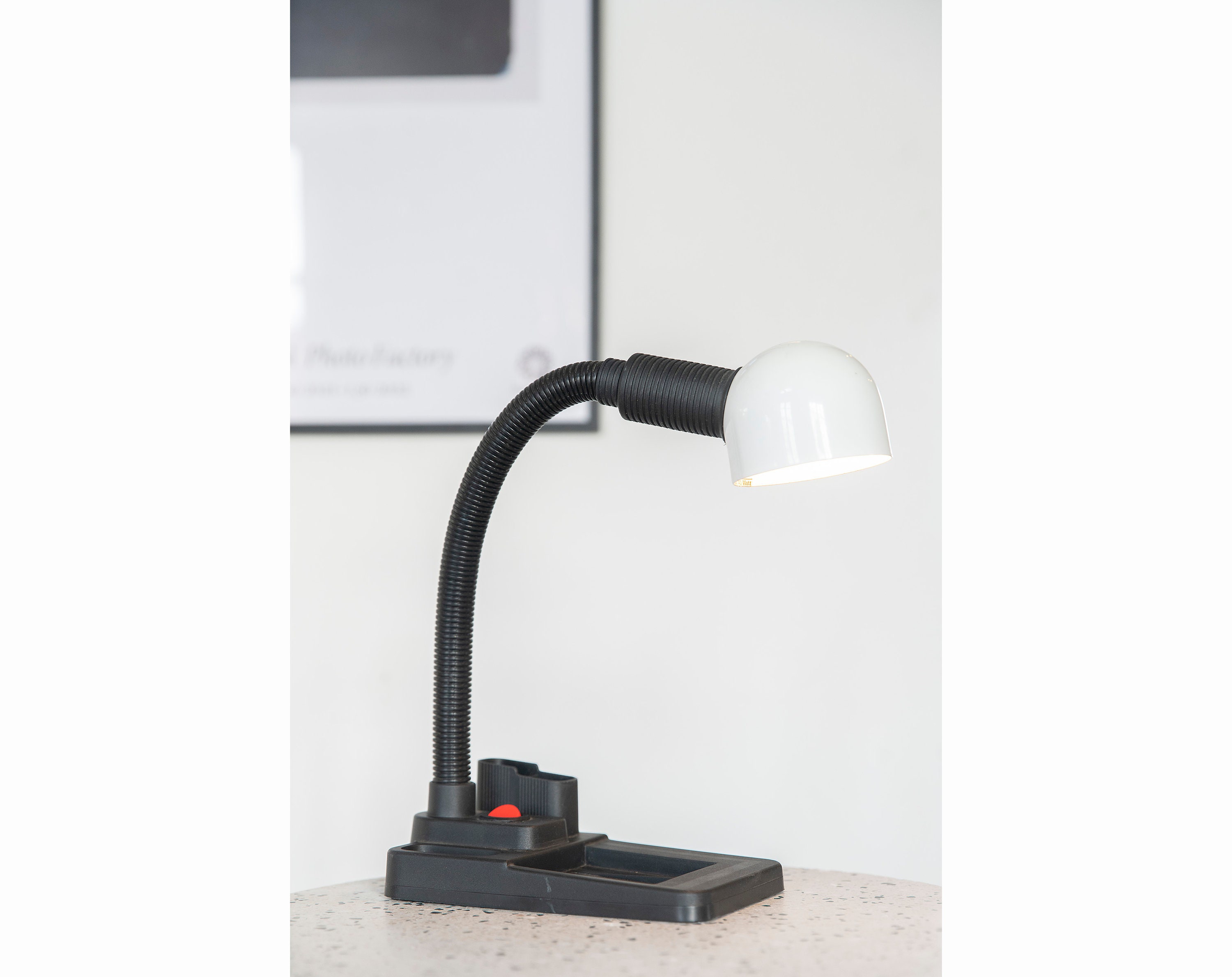 Rare Nuova Veneta Lumi Srl, Desk Organiser Lamp, Italian Vintage, Space Age, 1980s