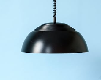 AJ Royal 500 en Noir avec Câble en Spirale, Design Danois, Arne Jacobsen, 1950s