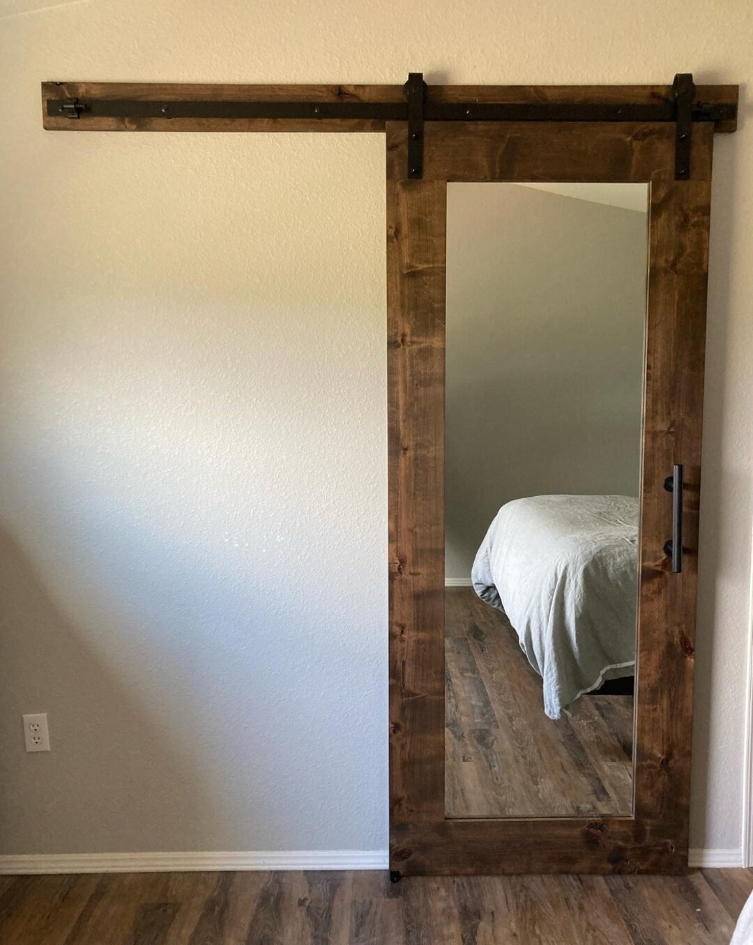 Mirrored Single Barn Door READ FULL DESCRIPTION Etsy