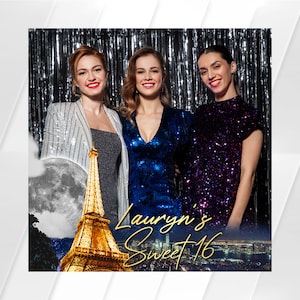 A Night in Paris theme 360 Photo Booth Overlays Photobooth Filter Template  Overlay for Touchpix, Dzentech, etc