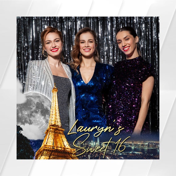 A Night in Paris Theme 360 Photo Booth Overlays Photobooth Filter Template  Overlay for Touchpix, Dzentech, Etc