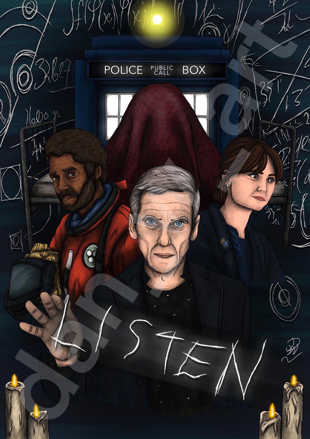 Doctor Who Listen Riddle Doctor Who: Listen at 10 - Etsy