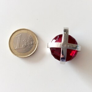 Spektakulärt Jette Joop hänge i 925 sterlingsilver och rubinrött glas, mycket sällsynt