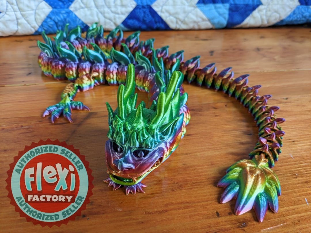 Flexi Factory Imperial Dragon - Articulated 3D Printed Toy - Etsy