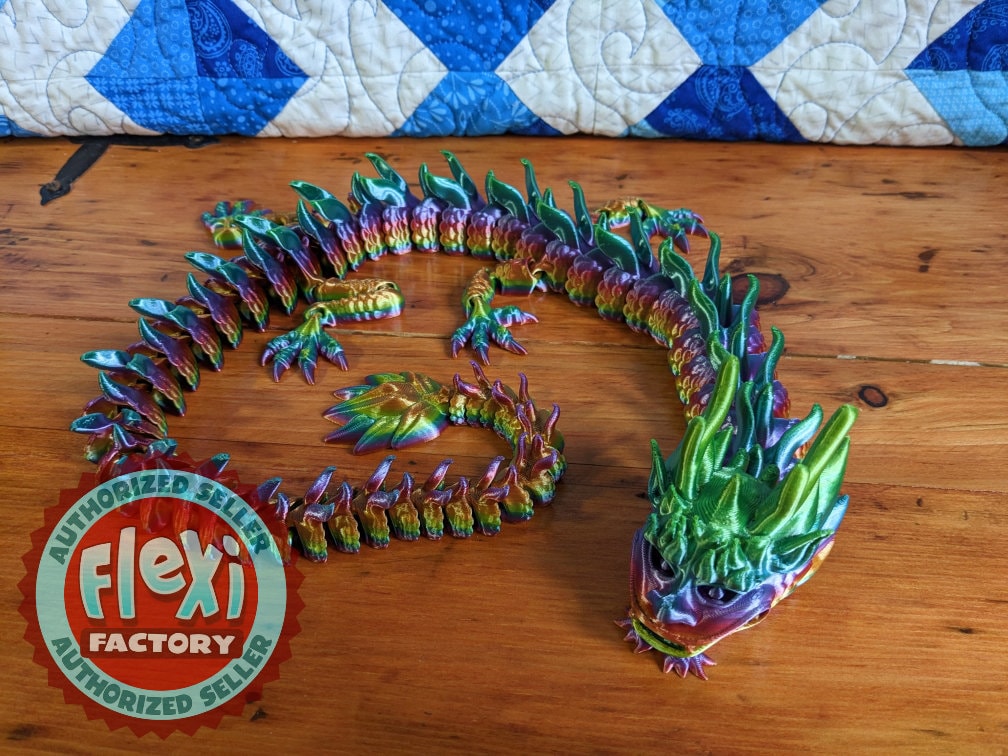 Flexi Factory Imperial Dragon - Articulated 3D Printed Toy - Etsy