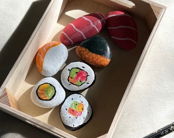 Painted Sushi Rocks, Pretend Play Kitchen, Toddler Toys