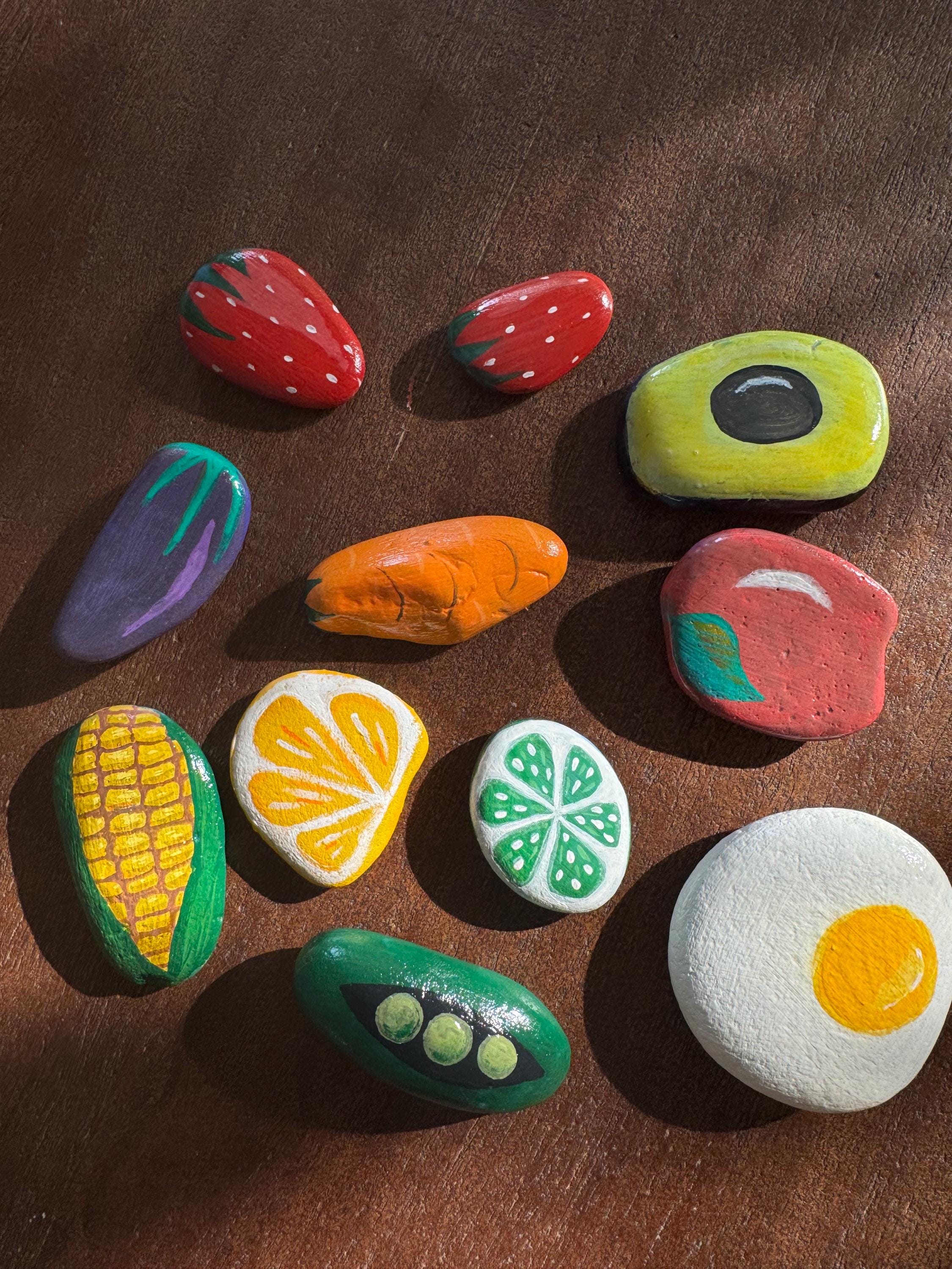 Mud Kitchen Food Painted Rocks - Etsy