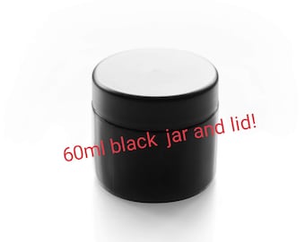 10/20 black 60ml/3.5g glass jar with child resistant lid