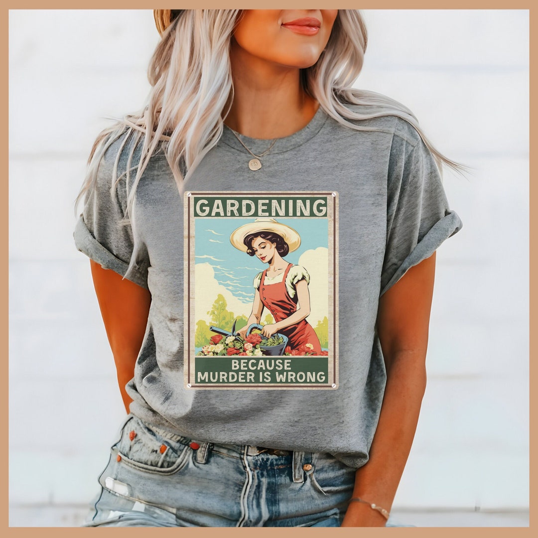 Cartello Divertente In Metallo Gardening Because Murder Is Wrong