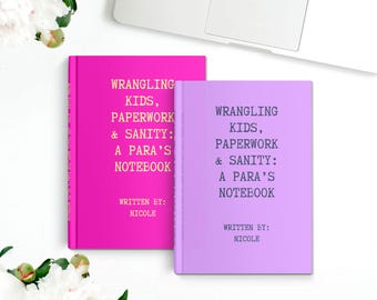 Custom Paraprofessional Appreciation Journal, Co-Worker Present, Teacher, Para, Personalized Notebook