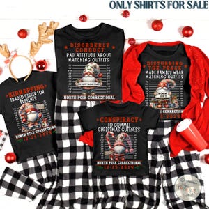Family Christmas Gnome Pajamas, Matching Holiday Pajamas for Family, Christmas PJs, Family Christmas Shirts, Funny Christmas Gnome Tee's
