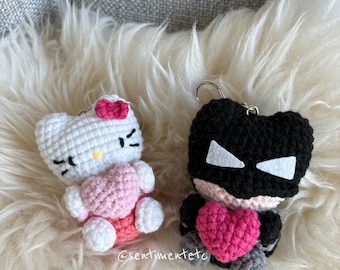 Crochet Kitten Keychain: Kawaii Amigurumi Plush Bag Charm