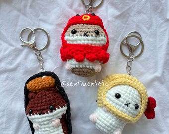 Hamster Bento Trio, Crochet Hamster Plush Set, Kawaii Amigurumi, Sushi Hat, Tempura Hat, Octopus Hat