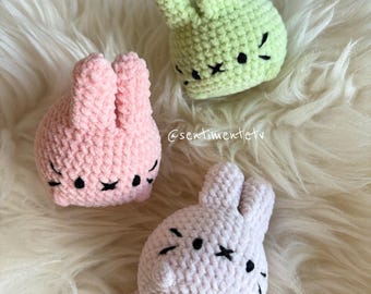 Crochet Chubby Bunny Plush: Handmade Kawaii Amigurumi Rabbit