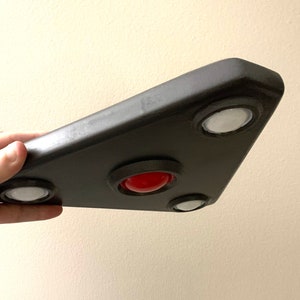 Black Triangle UFO Large Model (3D printed in PLA and painted)
