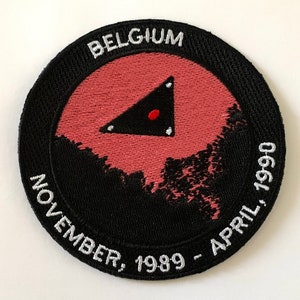 Belgien Svart Triangel UFO Våg Strykmärke
