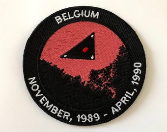 Belgium Black Triangle UFO Wave Iron-On Patch