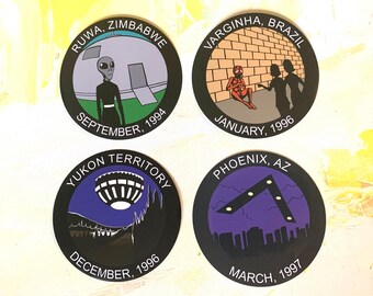 1990s UFO Cases (vinyl sticker set)