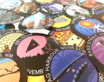 Set of ANY 10 UFO Case Stickers (Message after Checkout)