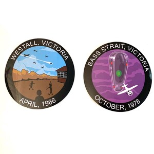 Naklejki na australijskie skrzynki UFO (2 w zestawie)