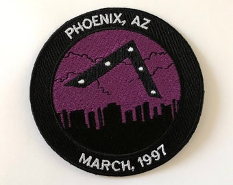 Phoenix Lights Mass UFO Sighting Iron-On Patch