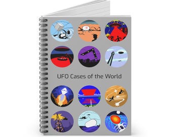 UFO Cases of the World Spiral Lined NotebookJournal