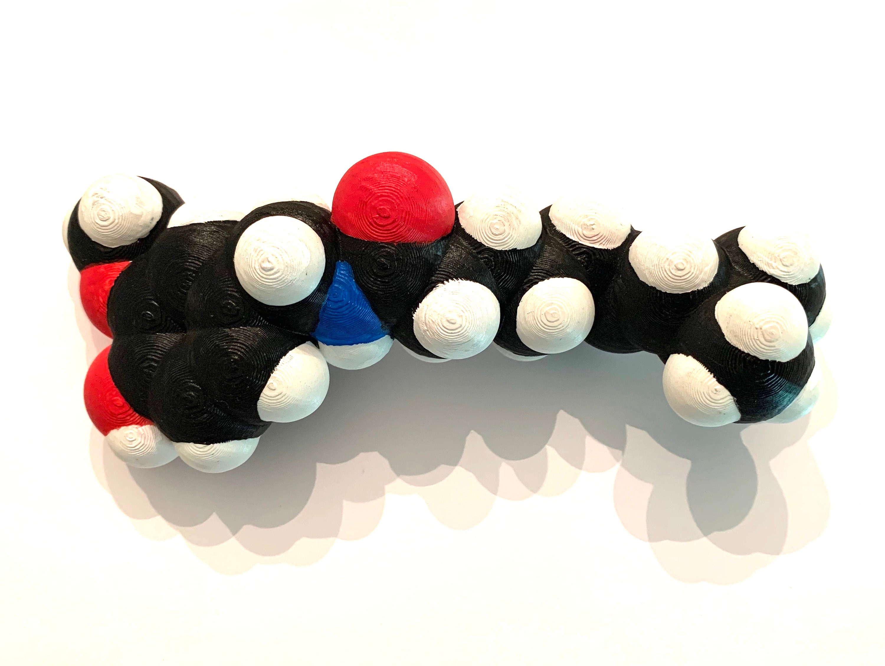 Capsaicin Space-filling Molecular Model (3D Printed in PLA and Painted ...