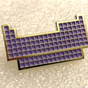 Periodic Table Chemistry Lapel Pin (Purple Version)