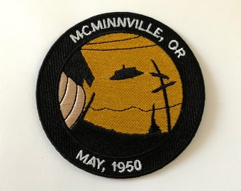 McMinnville, Oregon UFO Sighting Iron-On Patch