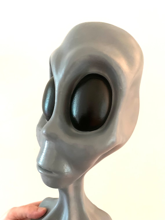 Gray Alien Head Model (3D Printed in PLA and Painted- Ideal for