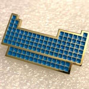 Periodic Table Chemistry Lapel Pin (Blue Version)